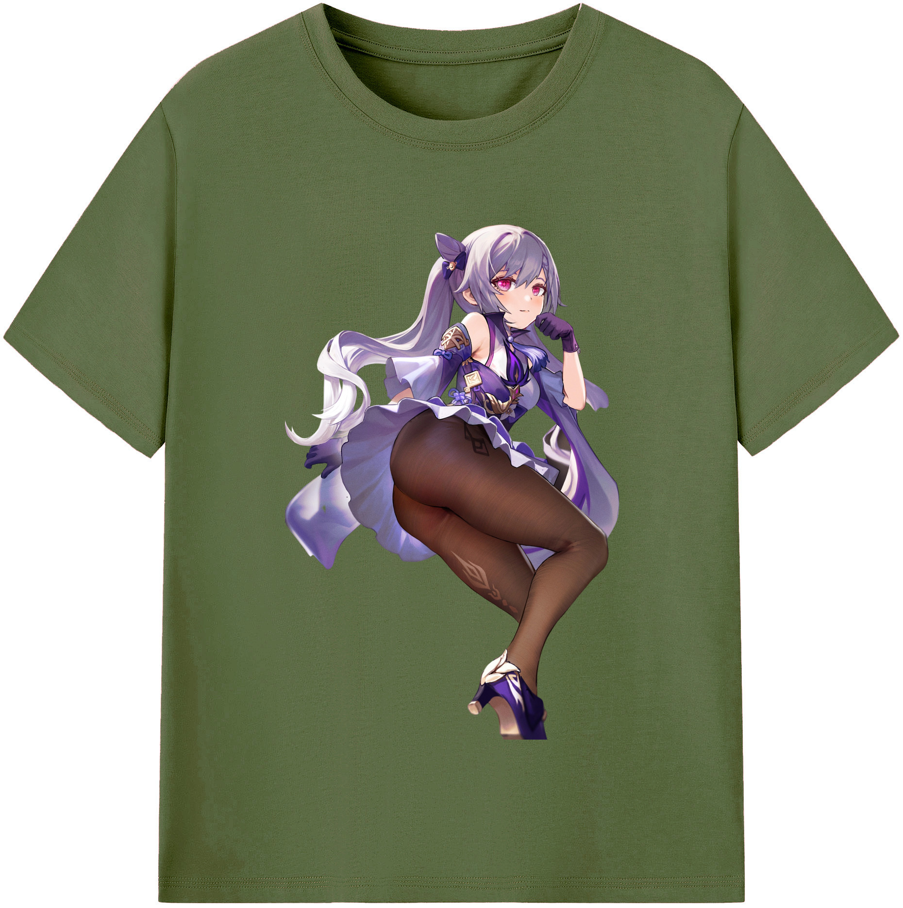 げんし神 刻晴 こくせい genshin Kokusei 綿100％半袖Tシャツ（フロントプリント）